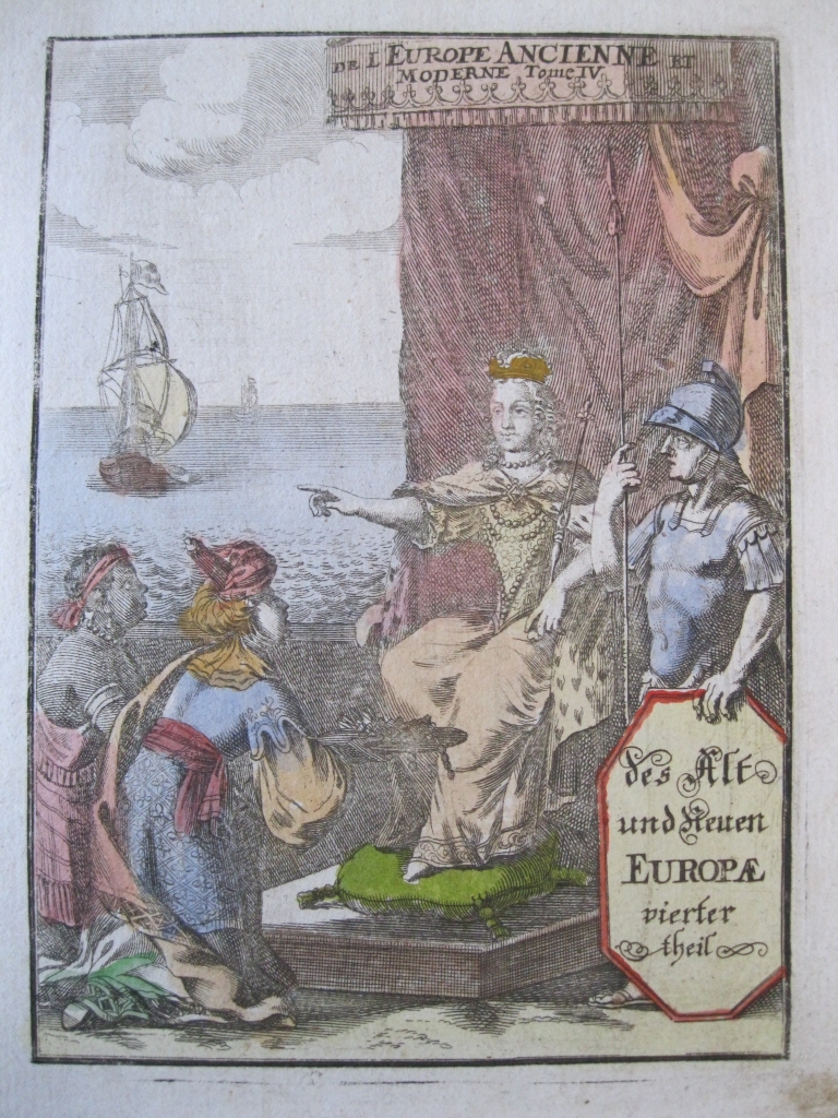 Frontispicio o portada de libro, Malllet, circa 1680